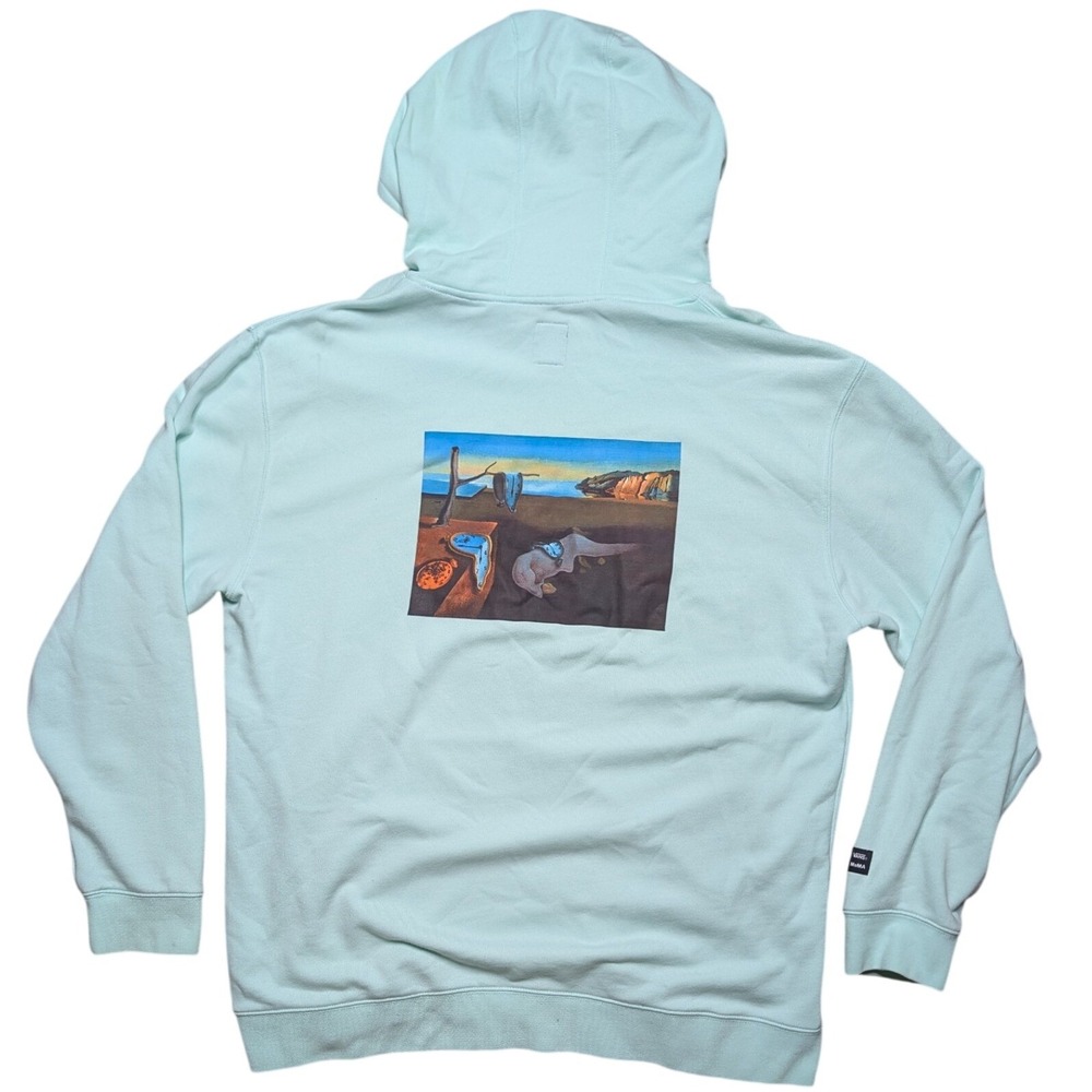 Vans MoMA 2XL Salvador Dali Pull Over Hoodie Teal Pastel Persistence of Time